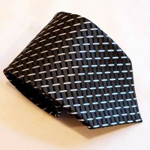 New Ermenegildo Zegna Green Silver Geometric Tie